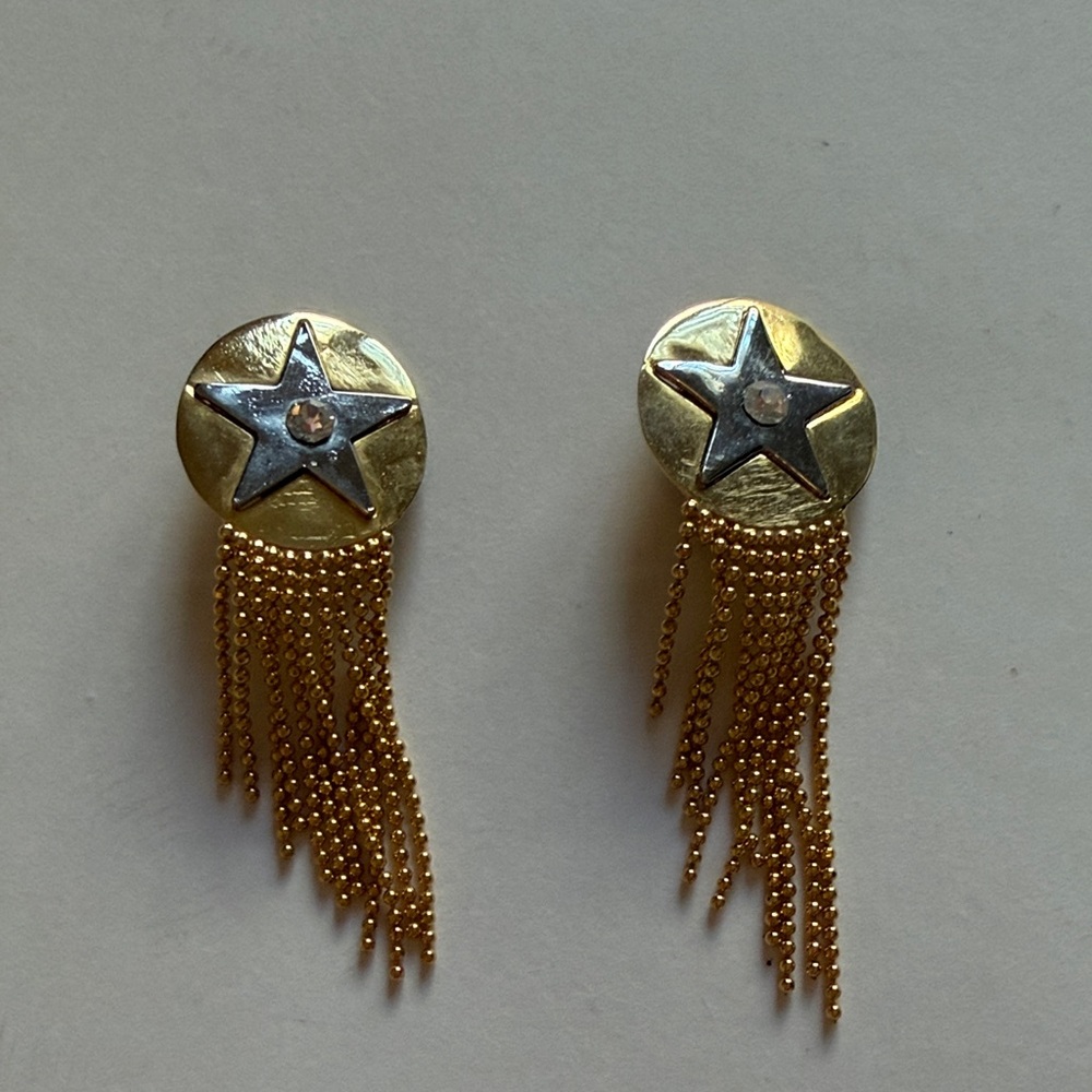 Kirk’s Folly gold tone, Silver Stars clip on
